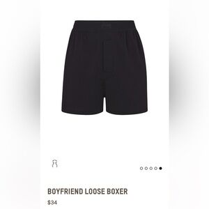 SKIMS BNIB, NWT ONYX LOOSE BOYFRIEND BOXER SMALL